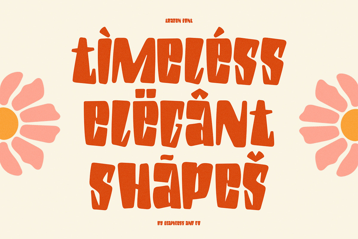 Trazen - Funky Retro Display Font, a Sans Serif Font by Flawless And Co (Photo 10 of 10)