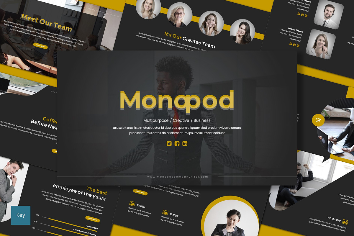Monopod - Keynote Template, a Presentation Template by inspirasign
