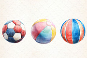 Watercolor Summer Ball Clipart, an Illustration by Libby Wishes (Thumbnail 5 of 5)