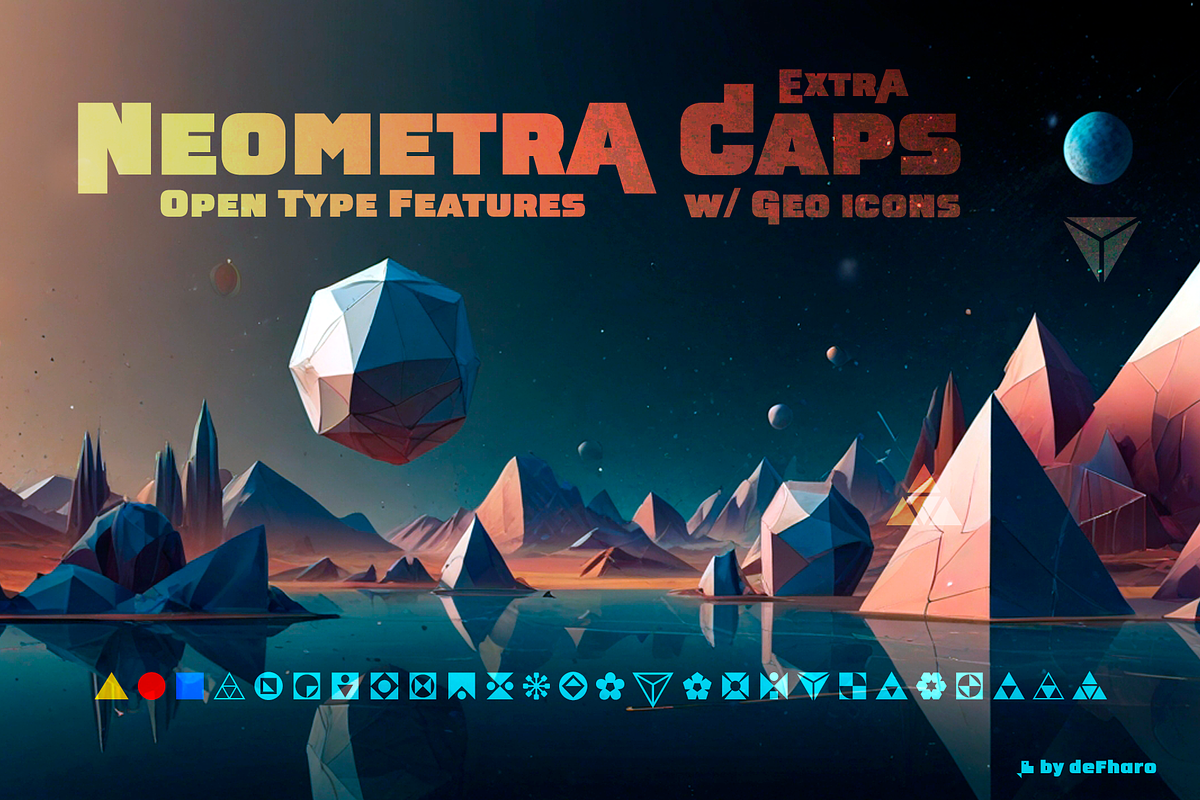 Neometra Caps Display Font, a Sans Serif Font by deFharo (Photo 5 of 8)