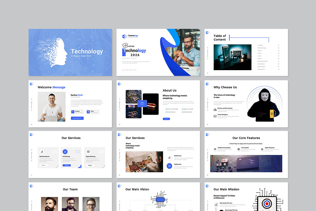 Technology Presentation Template, a Presentation Template by GenerousArt (Photo 7 of 8)