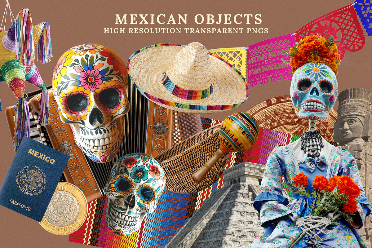 Viva Mexico Collage Creator, a Graphic by Paper Flowers Studio (Photo 3 of 8)