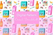 Cereal Breakfast Pattern, a Pattern Graphic by koberstein (Thumbnail 1 of 3)