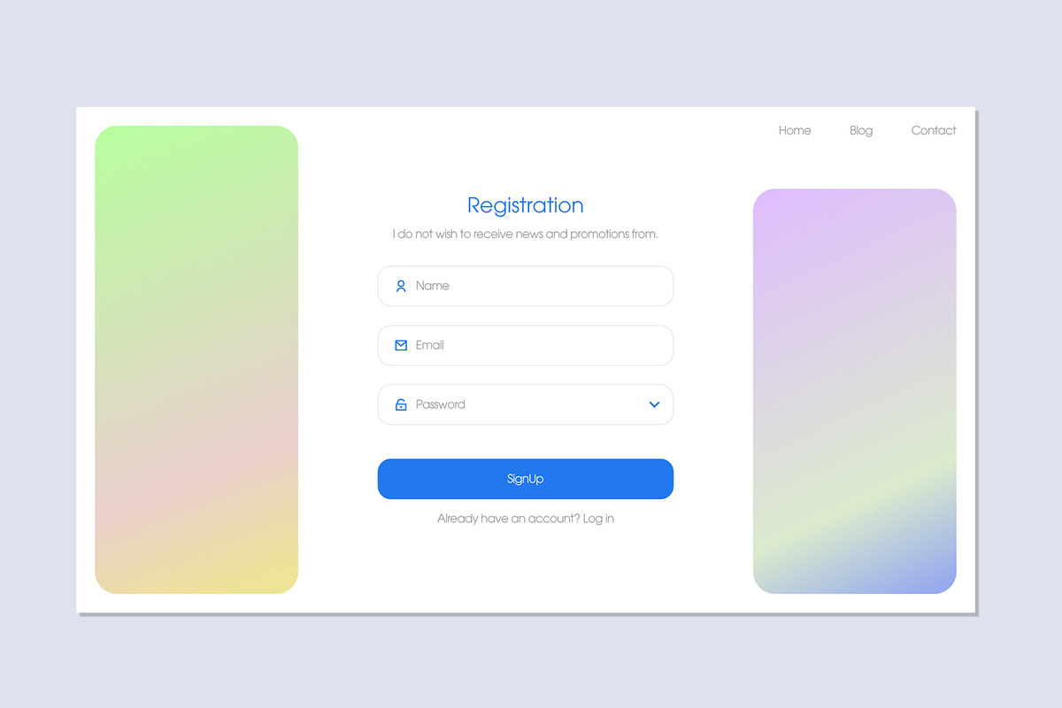 Modern Registration Interface UI, an UI Kit Template by ContestDesign (Photo 6 of 6)