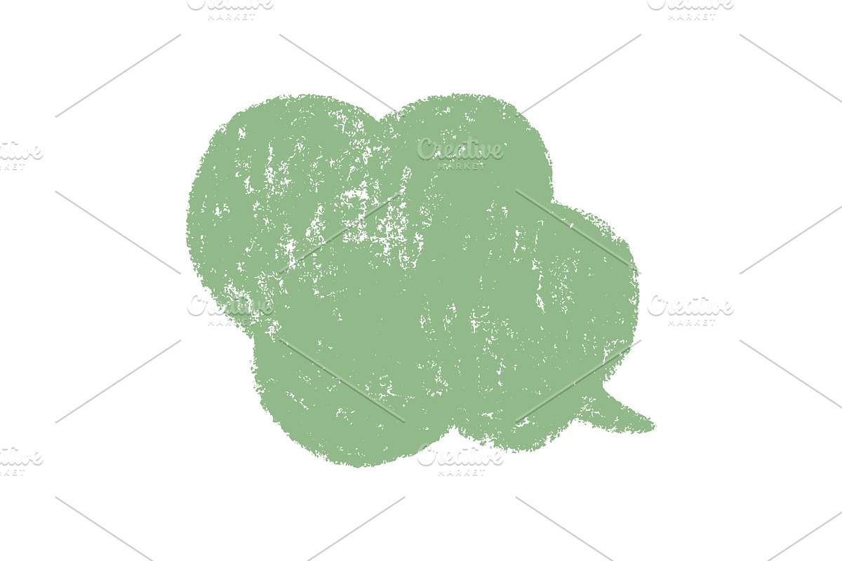 Crayon doodle speech bubble set, an Object Graphic by Elena Pimukova (Photo 15 of 15)