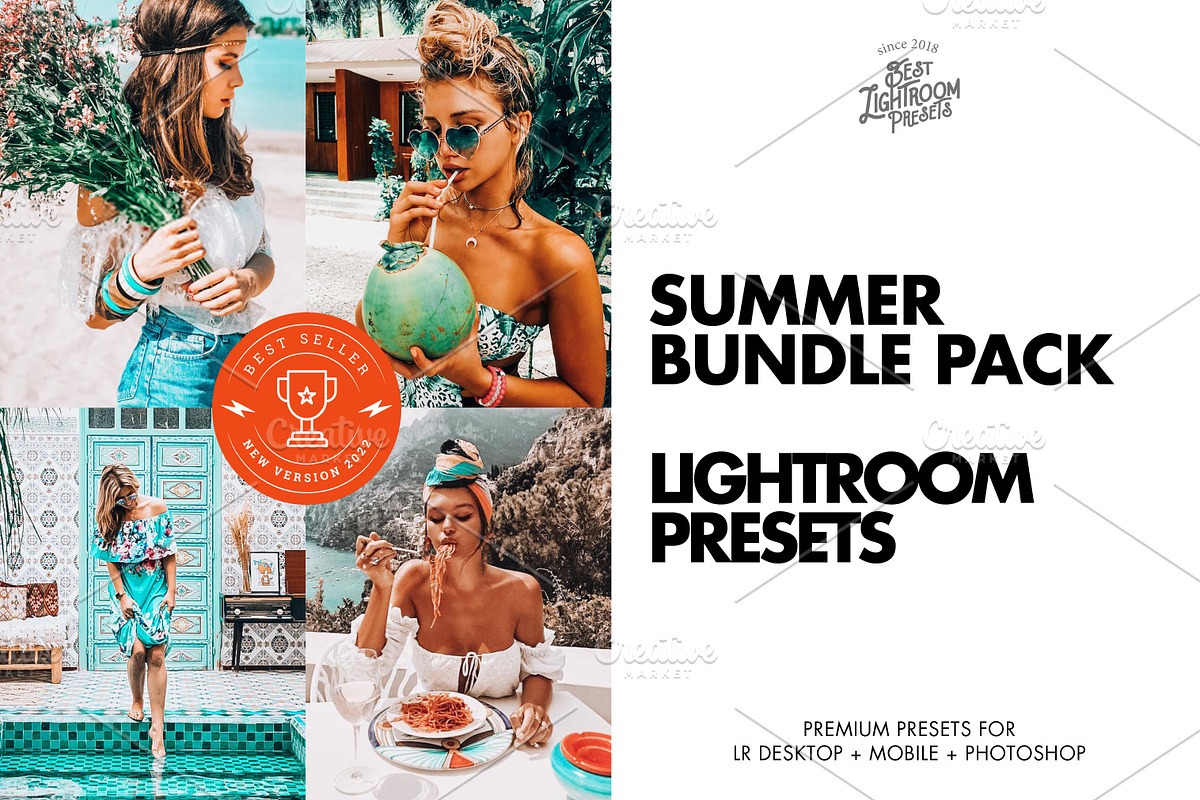 BUNDLE Summer Lightroom presets, an Action Add-On by Best Lightroom Presets (Photo 1 of 12)