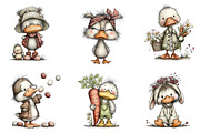 Whimsical easter duck clipart, an Illustration by CreationArt (Thumbnail 4 of 5)