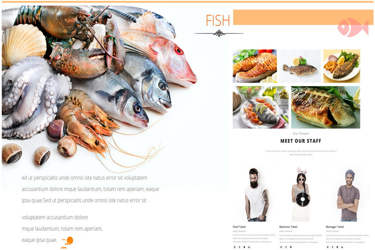 Restaurant Psd Web Template, a Landing Page Template by nihattasarim.com (Photo 4 of 7)