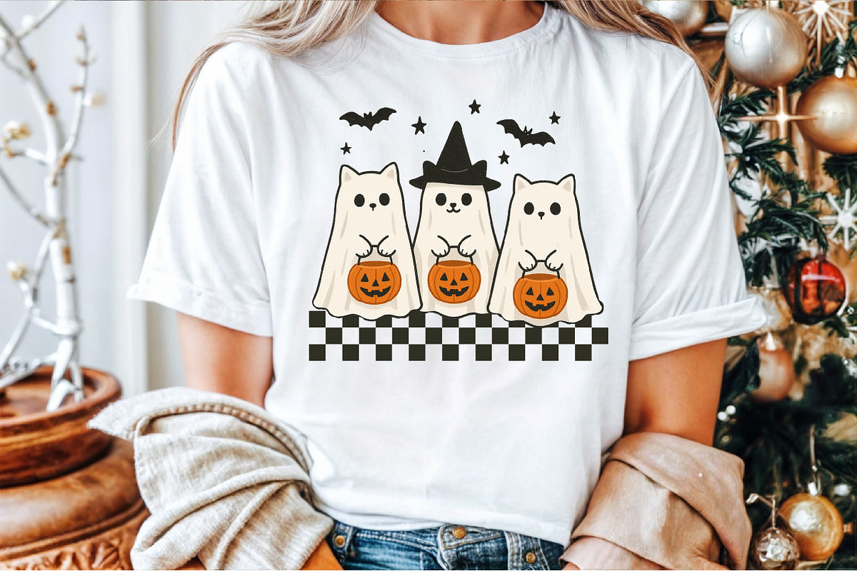 Ghost Spooky Cat Pumpkin Halloween P, an Illustration by Sublimation Artist (Photo 2 of 9)