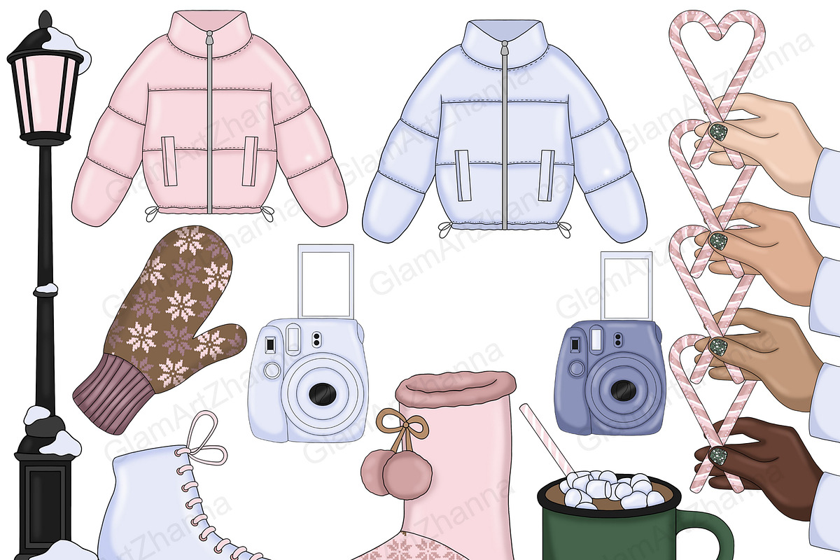 Winter Clipart, a Seasonal Illustration by GlamArtZhanna (Photo 4 of 5)