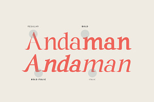 Andaman An Experimental Serif Font