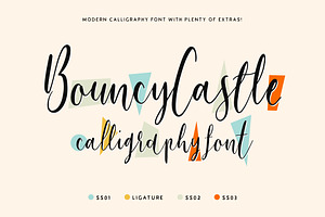 Bouncy Castle Calligraphy Font