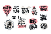 Handwritten love quotes set, a Decorative Illustration by Good Studio (Thumbnail 2 of 9)
