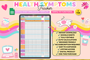 Health Symptoms Tracker Google Sheet, a Stationery Template by bellaROSEworkshop (Thumbnail 2 of 5)