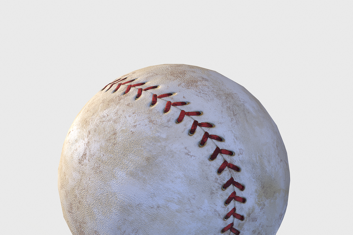 Old Baseball PBR, an Object 3D Model by Daniel Mikulik (Photo 4 of 11)