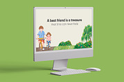 Hello Best Friend – Watercolor, a Person Illustration by CreativeValuation (Thumbnail 8 of 11)