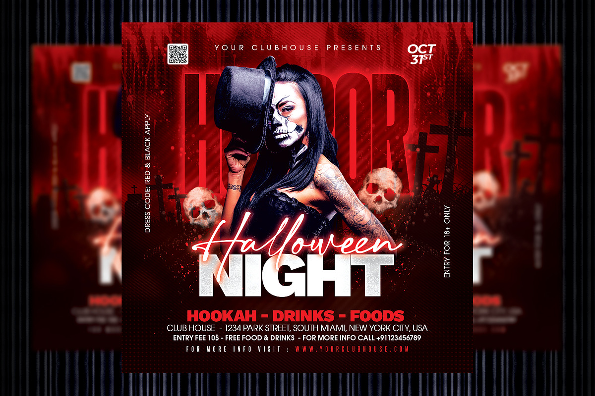 Halloween Flyer, a Templates & Theme by MithilaCreation (Photo 1 of 6)