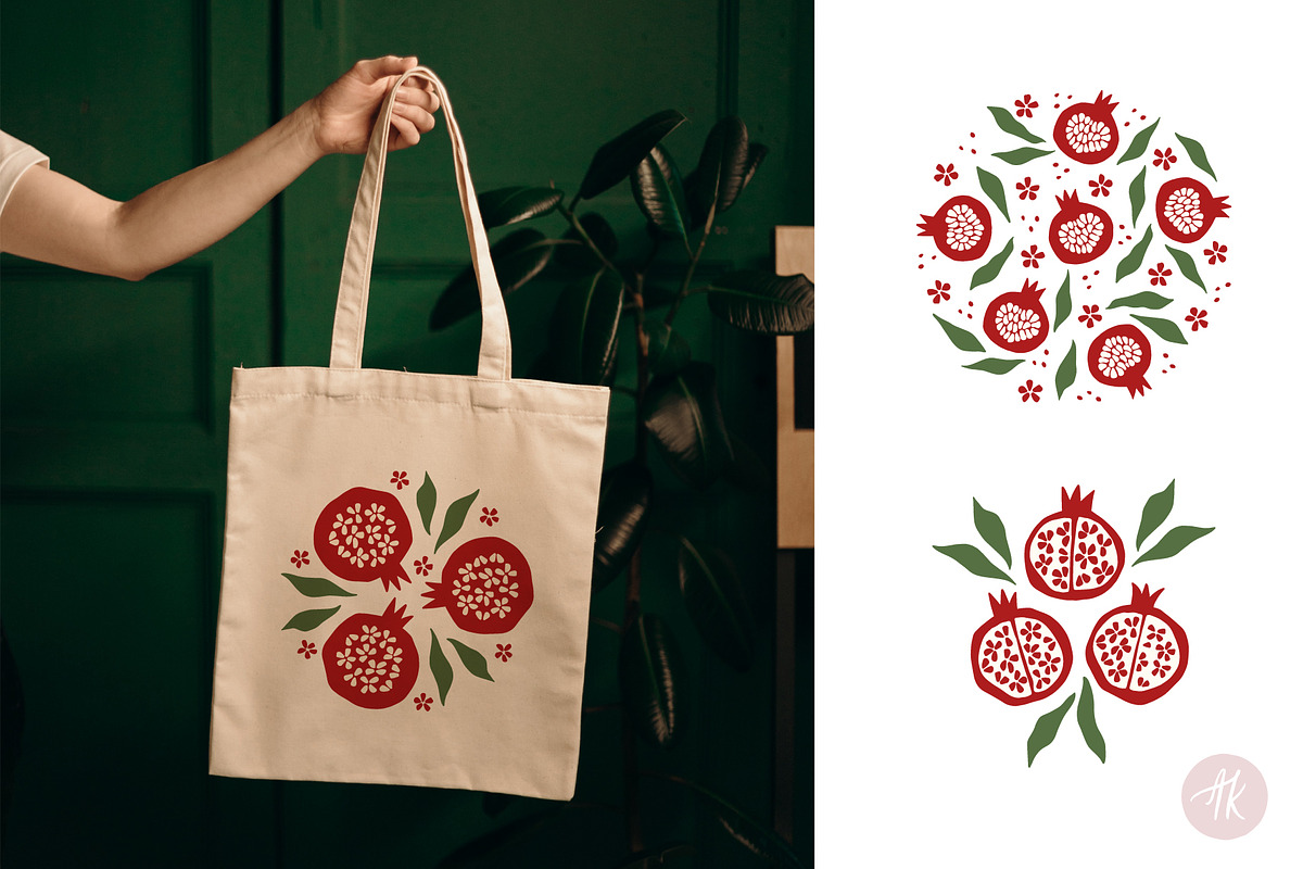 Pomegranate Fruit Clipart Set, an Object Graphic by Alena Koval (Photo 6 of 16)