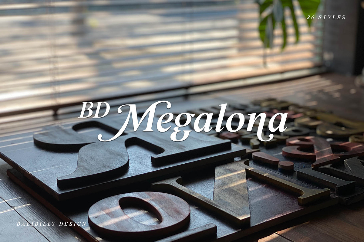 BD Megalona - Old Style Serif, a Serif Font by Balibilly Design (Photo 1 of 16)