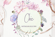 Chic Watercolor Floral Collection, an Illustration by ColorfulNest (Thumbnail 1 of 13)