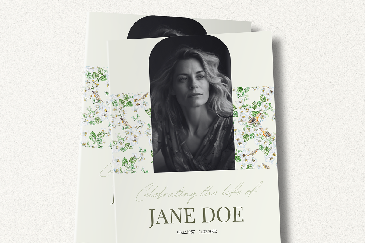 Funeral Program Template Set I Canva, an Invitation Template by The Social Stuff (Photo 1 of 9)