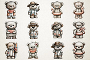 Cute Summer Bear PNG Clipart, an Animal Illustration by RobertsArt (Thumbnail 2 of 7)