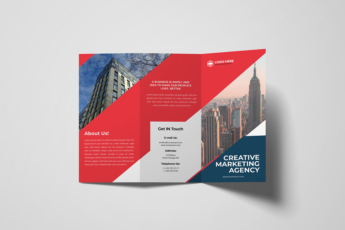 Corporate Trifold Brochure v6, a Brochure Template by SamiSimply7 (Photo 3 of 3)