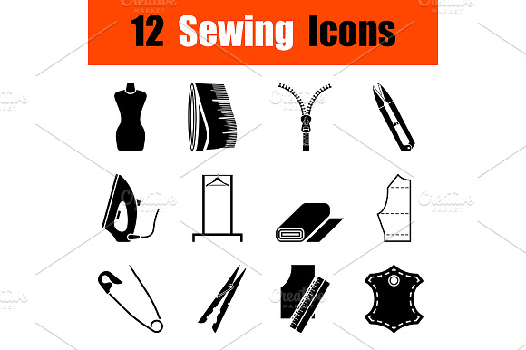 Set Of Sewing Icons