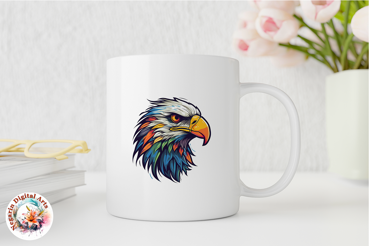 Watercolor Eagle Logo art style, an Object Graphic by Negarin Digital Art (Photo 10 of 11)