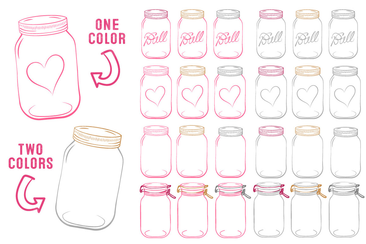 Hot Pink Jar Vectors & Clipart, an Illustration by Amanda Ilkov (Photo 3 of 4)