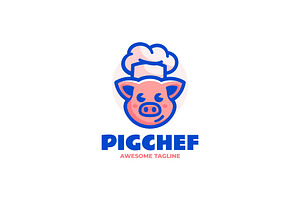 Pig Chef Mascot Cartoon Logo, a Branding & Logo Template by Artnivora.Std