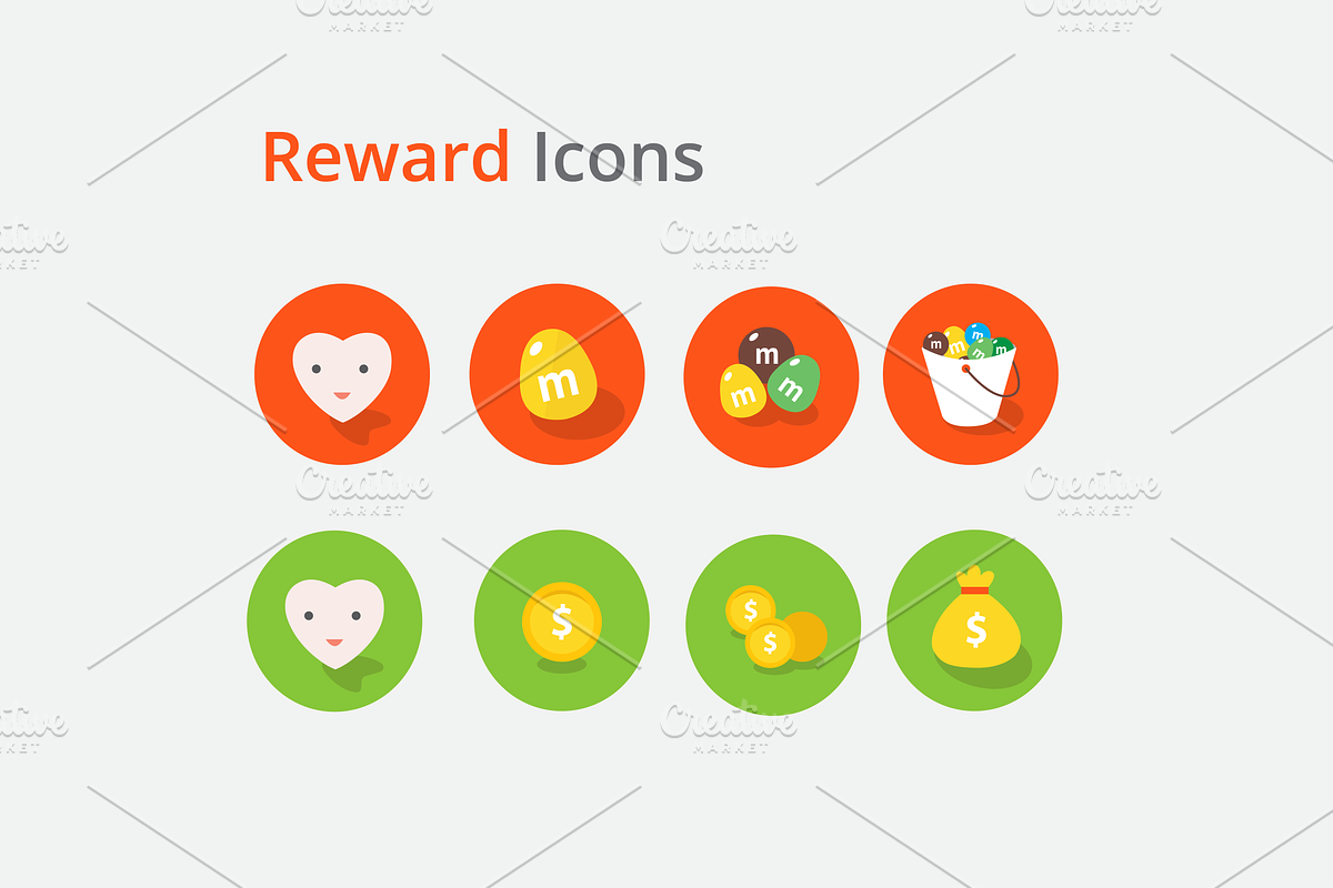 8 Reward Icons, an Icon by shuangshuangli
