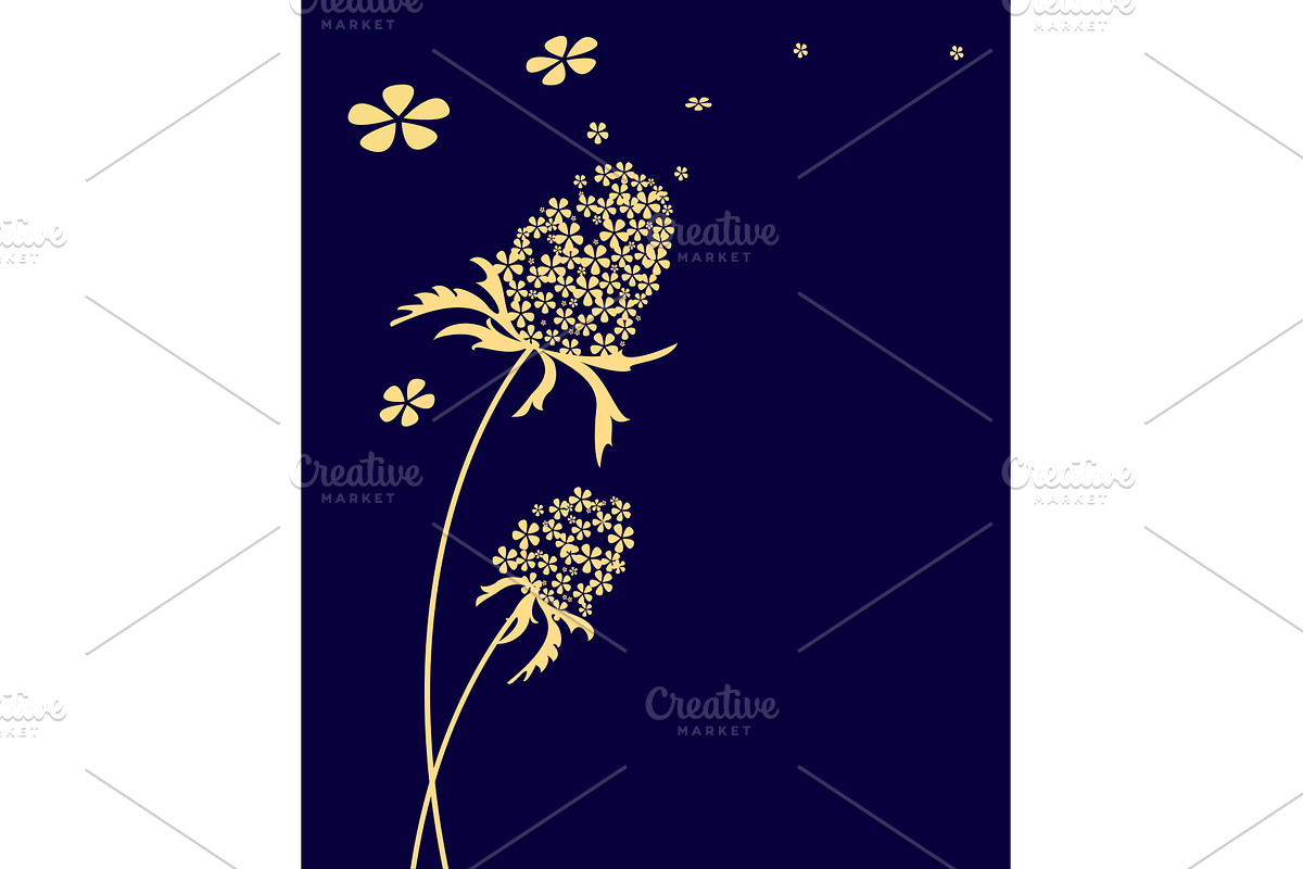 Vector flower background. Graphic, a Decorative Illustration by RODINA (Photo 1 of 3)