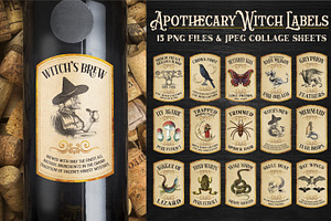 Witch Potion Labels Apothecary