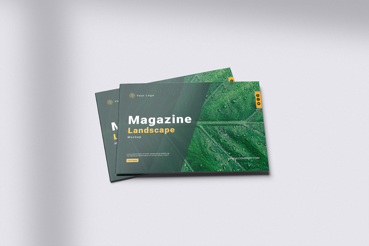 A4 Magazine landscape Mockup, a Books & Magazine Mockup by HanaSaka_Studio (Photo 4 of 5)