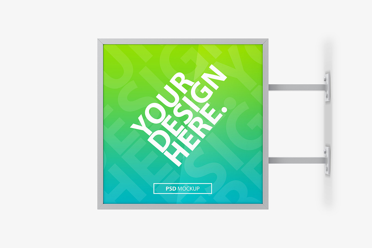 Signboard Lightbox PSD Mockup, an Advertising Mockup by GreatFruit (Photo 2 of 5)