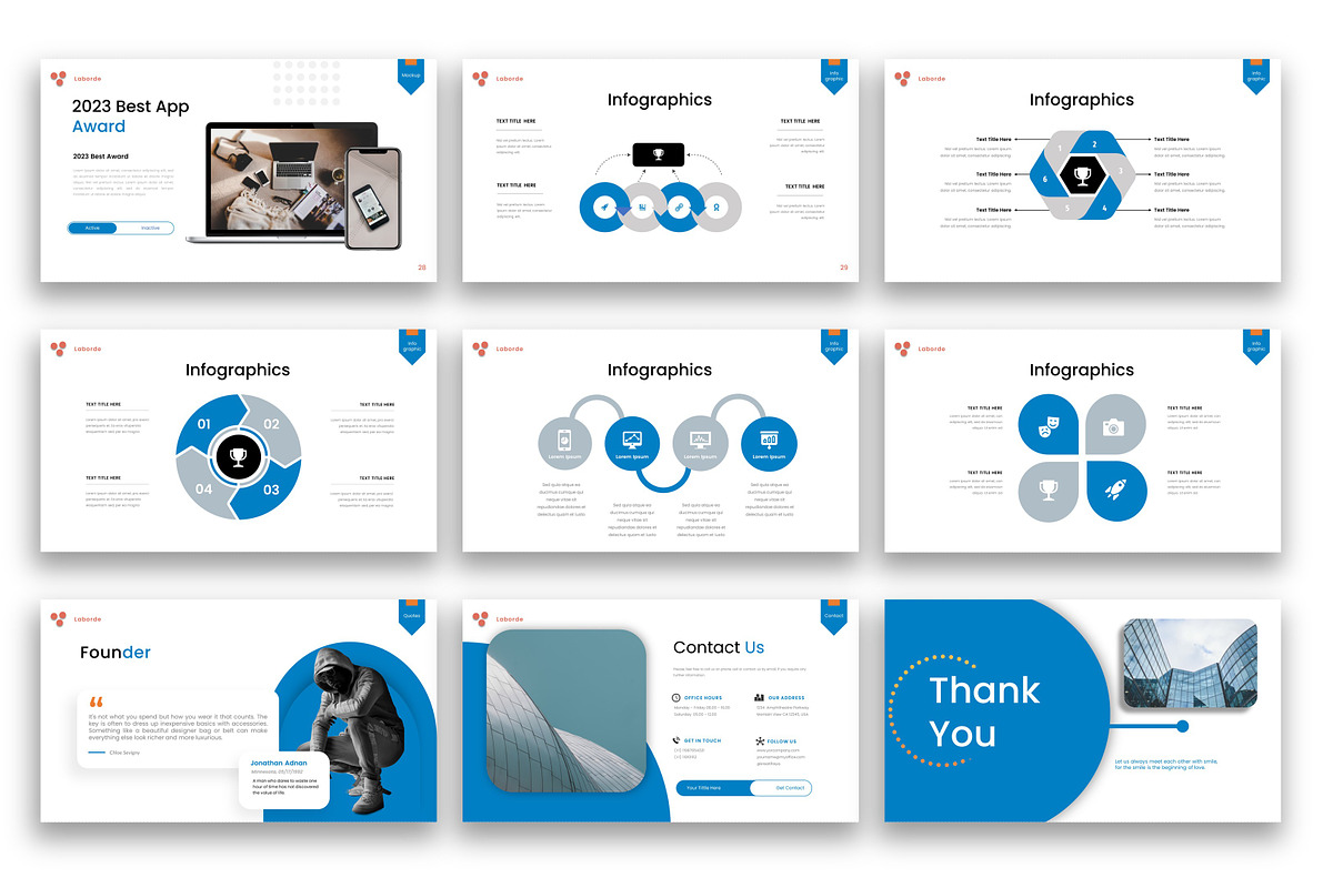 Laborde – Business Google Slide, a Presentation Template by kreatifreya (Photo 5 of 5)