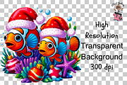 Christmas Fish PNG Bundle, a Graphic by Clipart Studio (Thumbnail 10 of 11)
