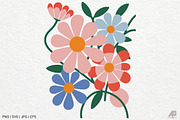 Boho Retro Flower Sublimation Bundle, an Illustration by Actual Pixel (Thumbnail 4 of 13)