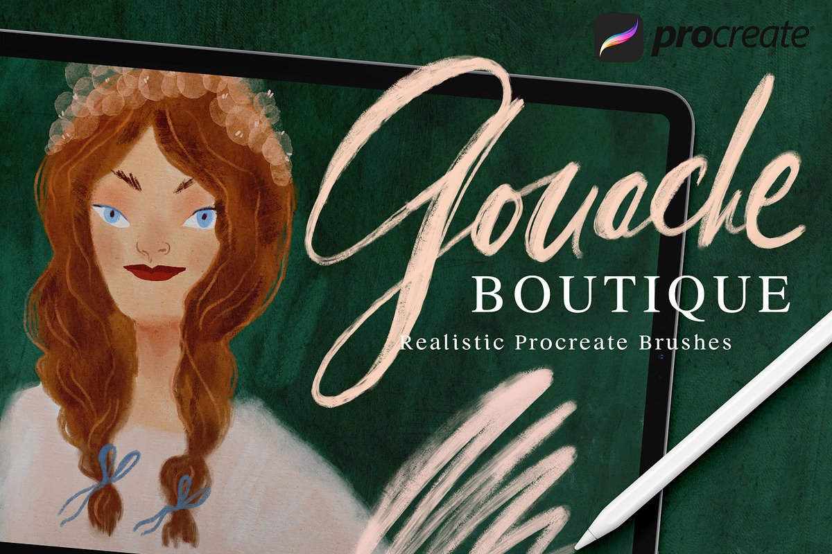 Gouache Procreate Brushes for iPad, a Brush Add-On by Shelly Laslo Illustration (Photo 1 of 5)