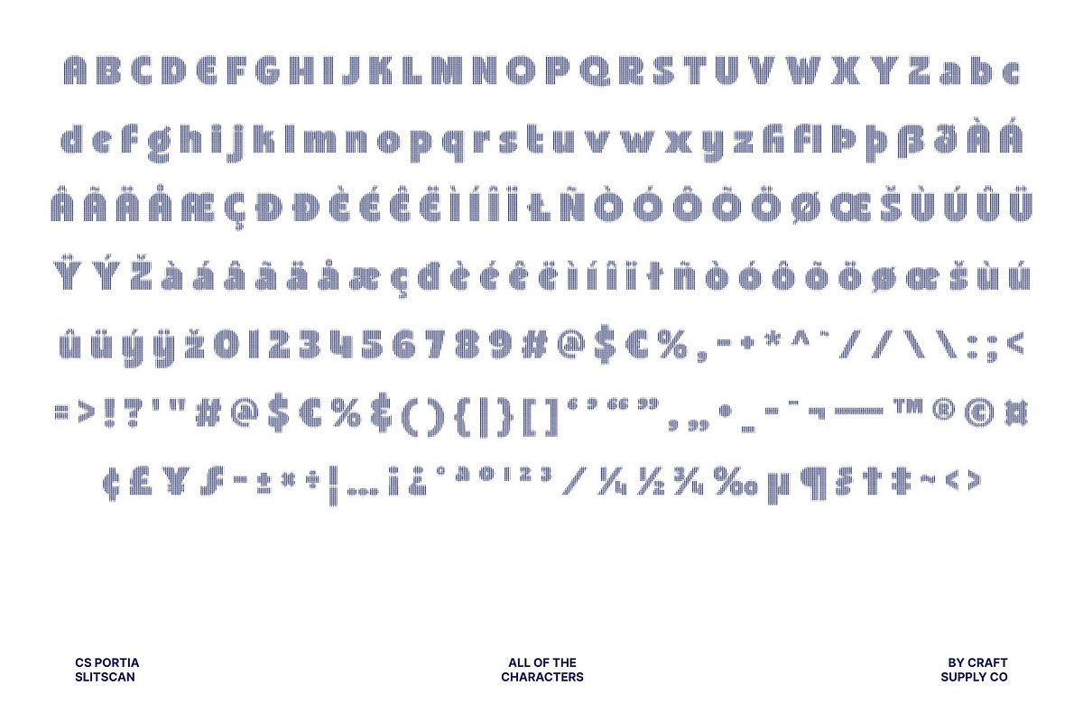 CS Portia Slitscan, a Sans Serif Font by Craft Supply Co. (Photo 8 of 8)