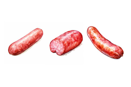 cooking ham sausage ai generated, a Food & Drink Photo by pikepicture