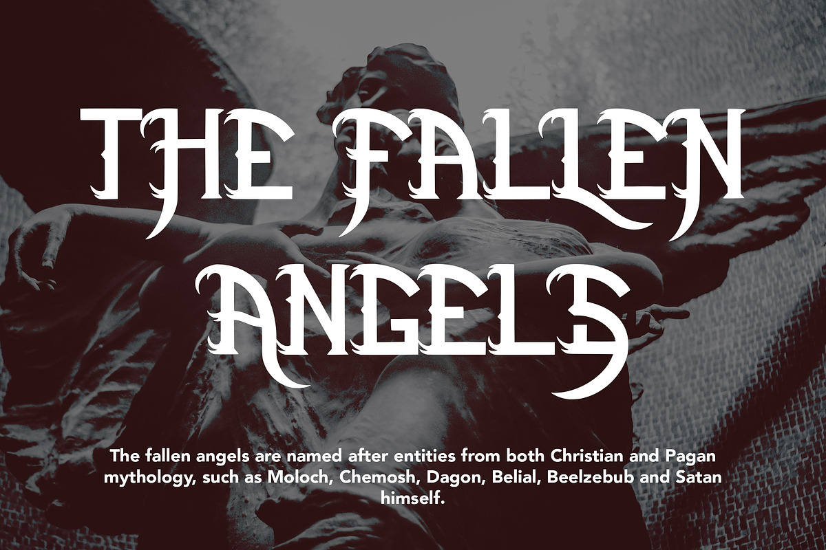 NightAngel -Blackletter Display Font, a Blackletter Font by AQR Studio (Photo 6 of 10)