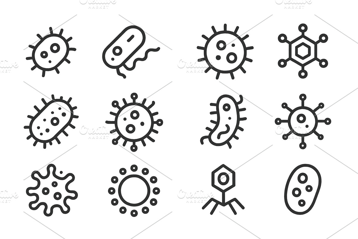 Microorganisms illustrated in clear, an Illustration by ZinetroN
