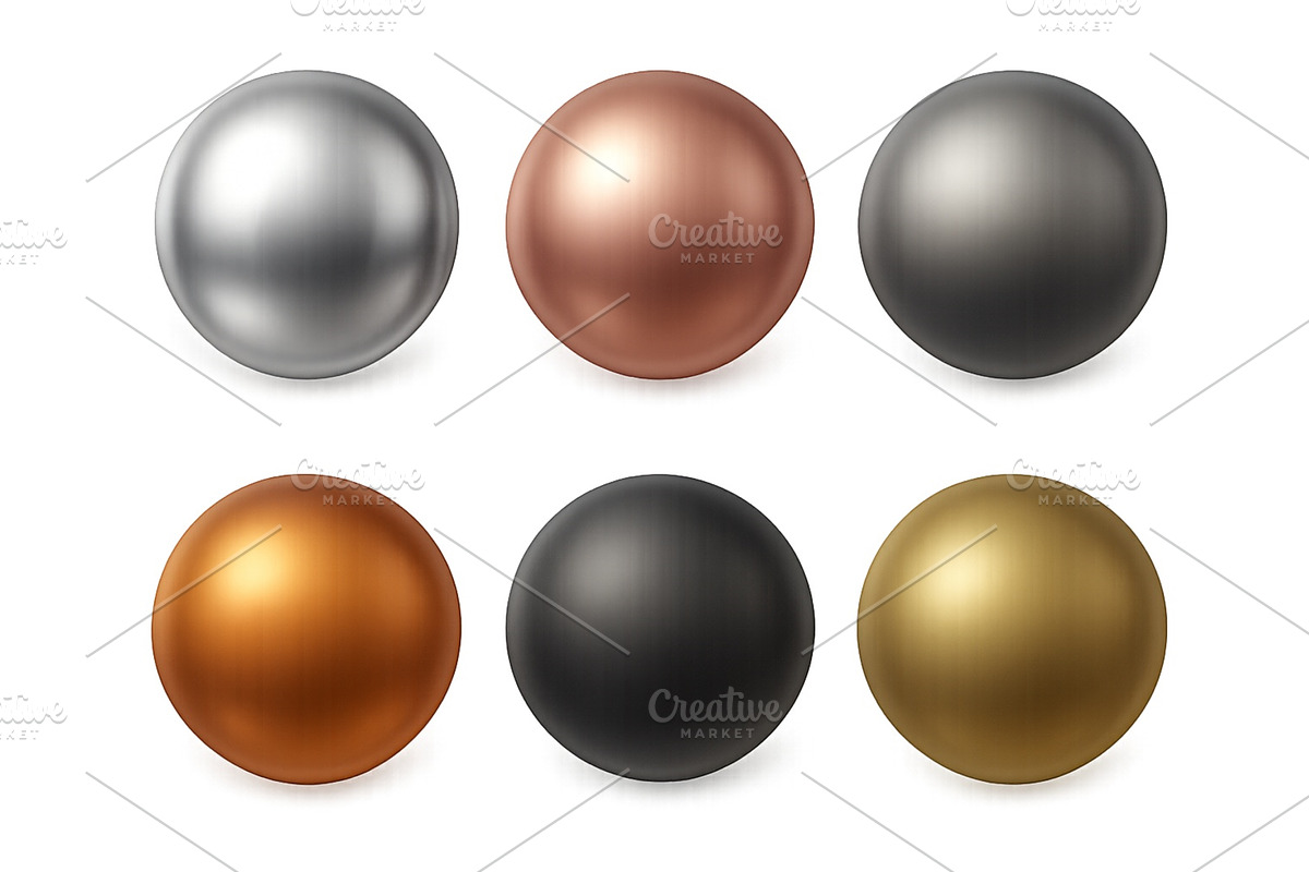 Various metallic spheres arranged in, an Illustration by ZinetroN