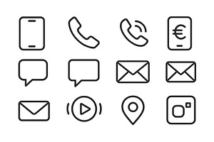 Collection of web icons for, a Technology Illustration by ZinetroN