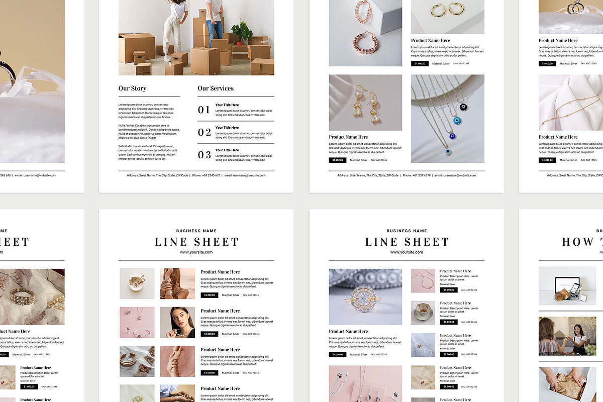 Wholesale Line Sheet Canva Templates, a Flyer Template by Meenom Templates (Photo 2 of 8)
