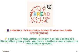 Life & Biz Tracker Notion Template, an App Template by Red Thread Studio
