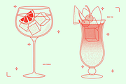 Summer Cocktail Vector Illustrations, a Food Illustration by TheFoodAtlas (Thumbnail 4 of 6)