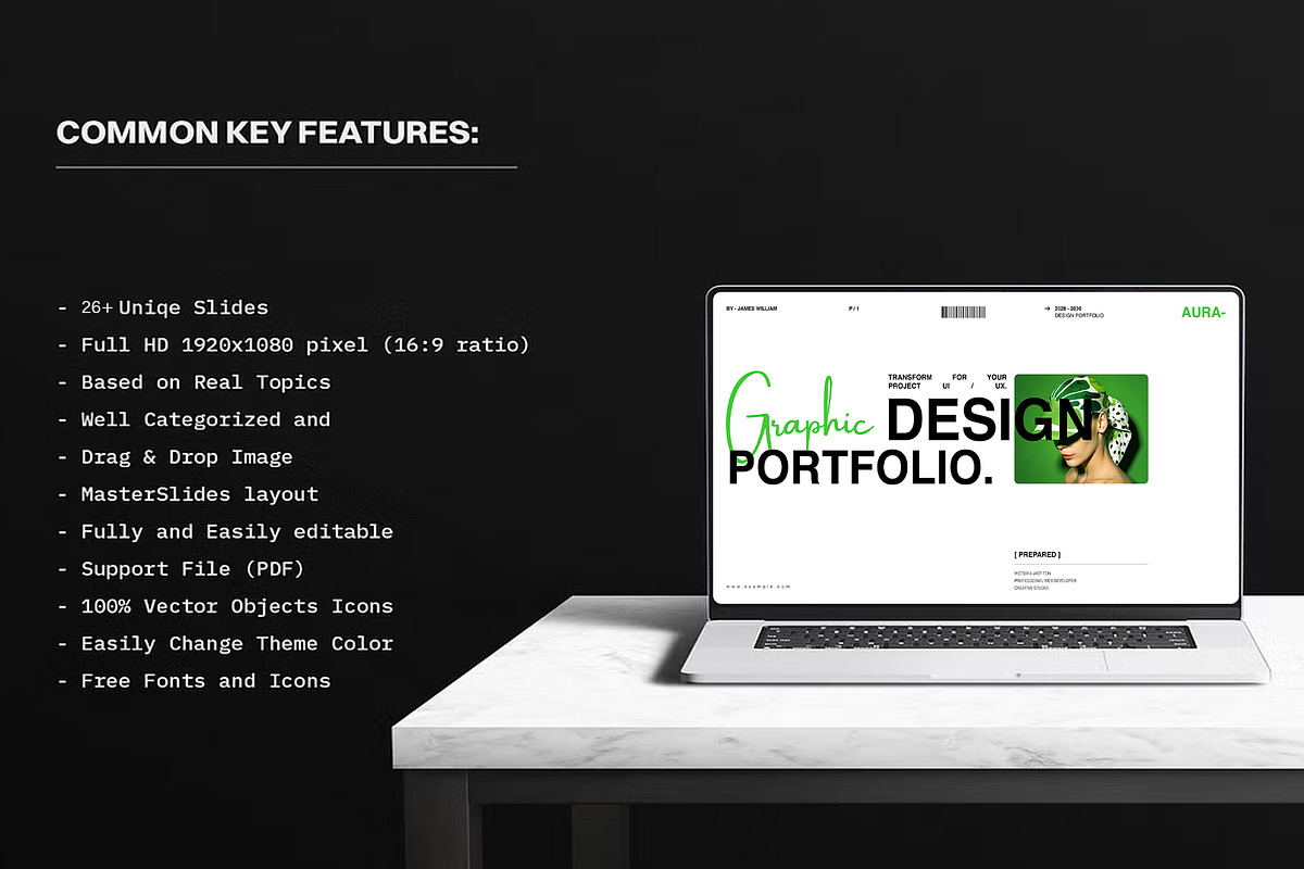 Minimal Design Portfolio Template, a Presentation Template by NorthPeak (Photo 3 of 13)